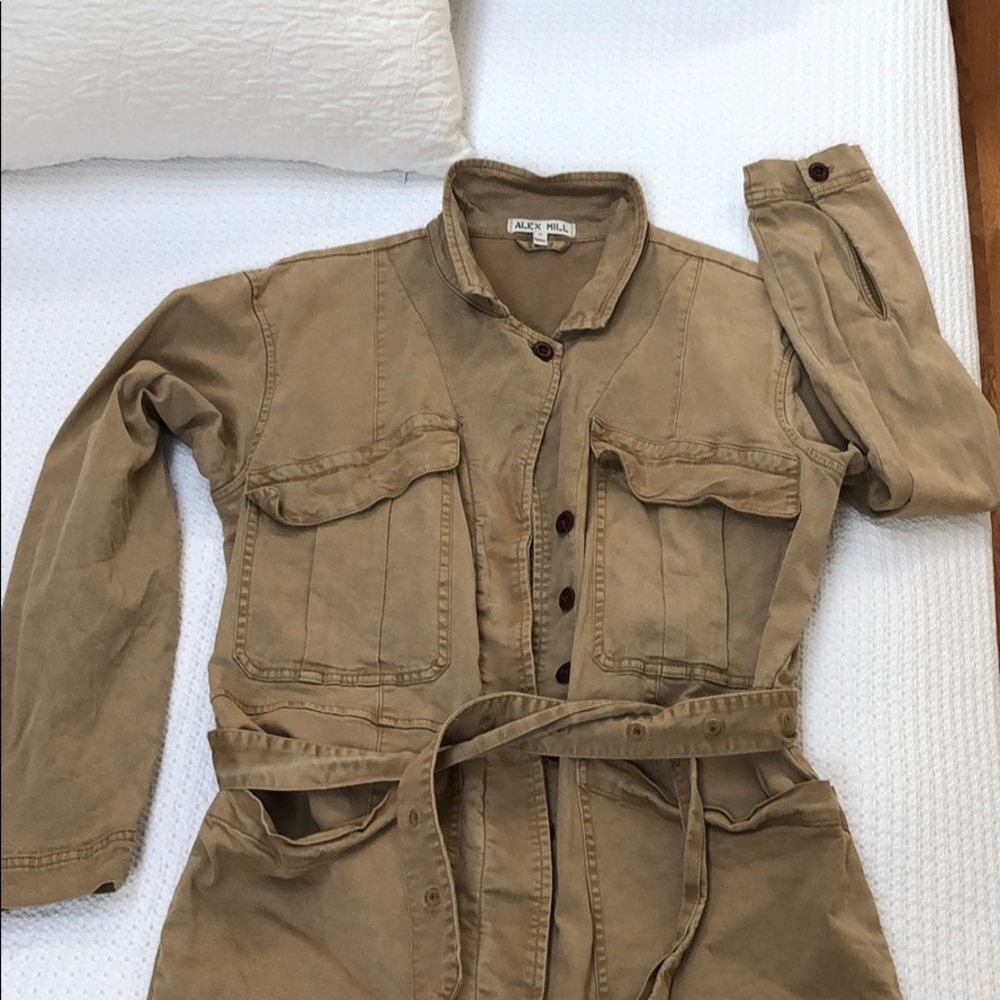 Alex Mill Tan Utility Jumpsuit
